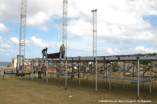 The Aqueduct Venue Under Construction - Thursday, January 18th - 10th Anniversary - Air Jamaica Jazz & Blues Festival 2007 - The Art of Music - Tuesday, January 23 - Saturday, January 27, 2007, The Aqueduct on Rose Hall, Montego Bay, Jamaica - Negril Travel Guide, Negril Jamaica WI - http://www.negriltravelguide.com - info@negriltravelguide.com...!