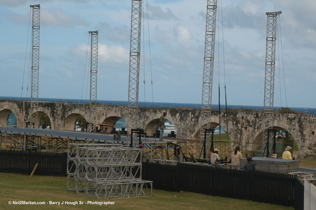 The Aqueduct Venue Under Construction - Thursday, January 18th - 10th Anniversary - Air Jamaica Jazz & Blues Festival 2007 - The Art of Music - Tuesday, January 23 - Saturday, January 27, 2007, The Aqueduct on Rose Hall, Montego Bay, Jamaica - Negril Travel Guide, Negril Jamaica WI - http://www.negriltravelguide.com - info@negriltravelguide.com...!