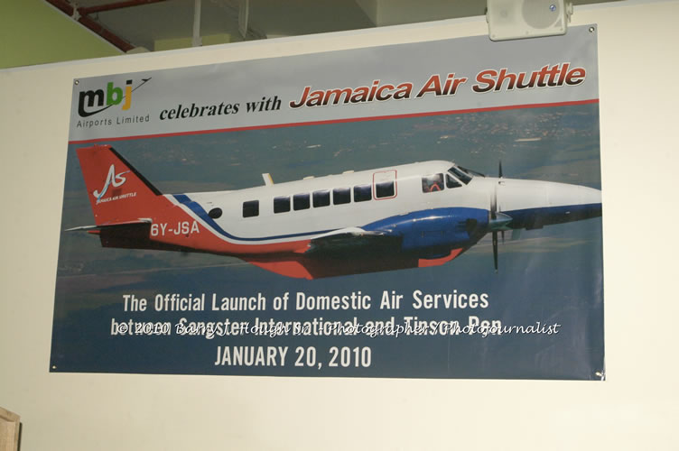 Jamaica Air Shuttle Launch @ MBJ Airports Limited, Wednesday, January 20, 2010, Sangster International Airport, Montego Bay, St. James, Jamaica W.I. - Photographs by Net2Market.com - Barry J. Hough Sr, Photographer/Photojournalist - The Negril Travel Guide - Negril's and Jamaica's Number One Concert Photography Web Site with over 40,000 Jamaican Concert photographs Published -  Negril Travel Guide, Negril Jamaica WI - http://www.negriltravelguide.com - info@negriltravelguide.com...!