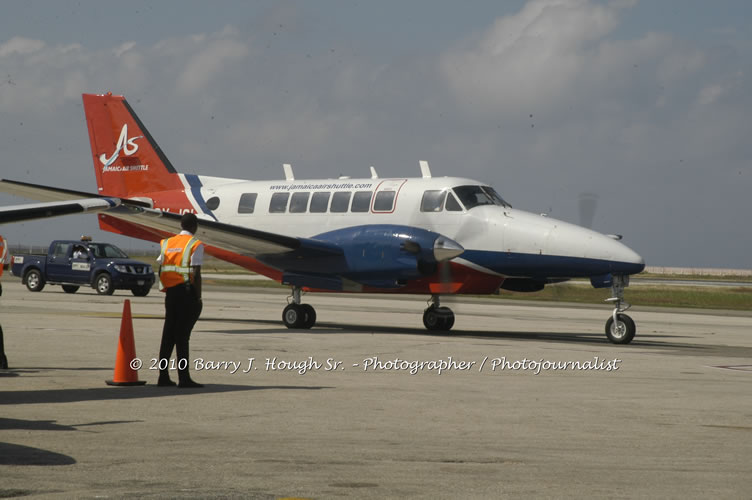 Jamaica Air Shuttle Launch @ MBJ Airports Limited, Wednesday, January 20, 2010, Sangster International Airport, Montego Bay, St. James, Jamaica W.I. - Photographs by Net2Market.com - Barry J. Hough Sr, Photographer/Photojournalist - The Negril Travel Guide - Negril's and Jamaica's Number One Concert Photography Web Site with over 40,000 Jamaican Concert photographs Published -  Negril Travel Guide, Negril Jamaica WI - http://www.negriltravelguide.com - info@negriltravelguide.com...!