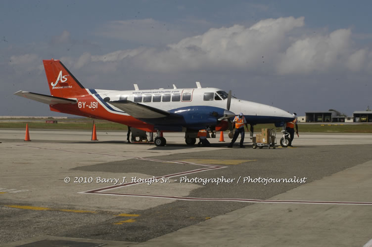 Jamaica Air Shuttle Launch @ MBJ Airports Limited, Wednesday, January 20, 2010, Sangster International Airport, Montego Bay, St. James, Jamaica W.I. - Photographs by Net2Market.com - Barry J. Hough Sr, Photographer/Photojournalist - The Negril Travel Guide - Negril's and Jamaica's Number One Concert Photography Web Site with over 40,000 Jamaican Concert photographs Published -  Negril Travel Guide, Negril Jamaica WI - http://www.negriltravelguide.com - info@negriltravelguide.com...!