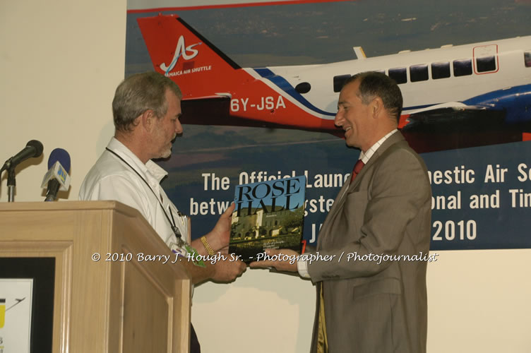 Jamaica Air Shuttle Launch @ MBJ Airports Limited, Wednesday, January 20, 2010, Sangster International Airport, Montego Bay, St. James, Jamaica W.I. - Photographs by Net2Market.com - Barry J. Hough Sr, Photographer/Photojournalist - The Negril Travel Guide - Negril's and Jamaica's Number One Concert Photography Web Site with over 40,000 Jamaican Concert photographs Published -  Negril Travel Guide, Negril Jamaica WI - http://www.negriltravelguide.com - info@negriltravelguide.com...!