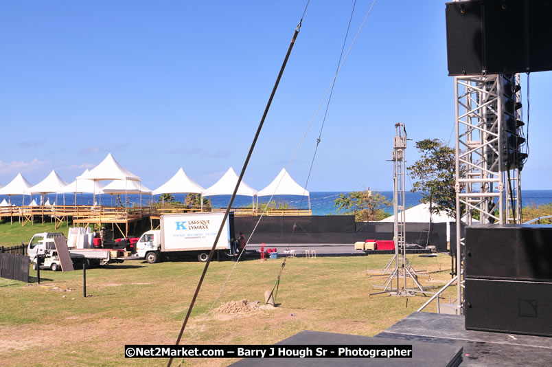 Preparations Continue [One Day To Go] at the Venue & Office - Jamaica Jazz and Blues Festival 2009 - Presented by Air Jamaica - Thursday, January 15, 2009 - Venue at the Aqueduct on Rose Hall Resort &amp; Country Club, Montego Bay, Jamaica - Thursday, January 22 - Saturday, January 24, 2009 - Photographs by Net2Market.com - Barry J. Hough Sr, Photographer/Photojournalist - Negril Travel Guide, Negril Jamaica WI - http://www.negriltravelguide.com - info@negriltravelguide.com...!