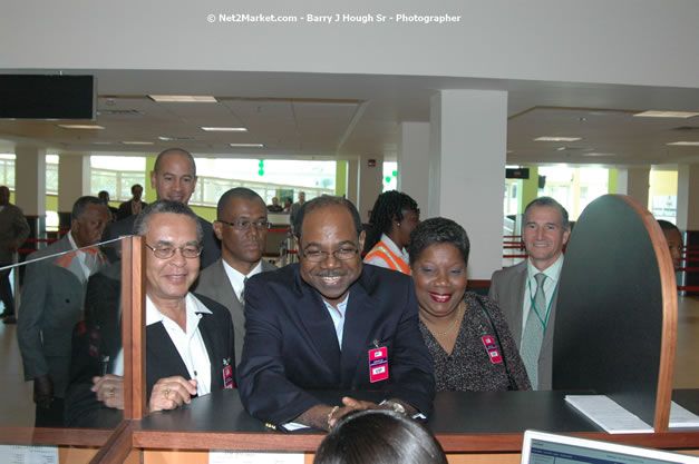 Minister of Tourism, Hon. Edmund Bartlett - Director of Tourism, Basil Smith, and Mayor of Montego Bay, Councillor Charles Sinclair Launch of Winter Tourism Season at Sangster International Airport, Saturday, December 15, 2007 - Sangster International Airport - MBJ Airports Limited, Montego Bay, Jamaica W.I. - Photographs by Net2Market.com - Barry J. Hough Sr, Photographer - Negril Travel Guide, Negril Jamaica WI - http://www.negriltravelguide.com - info@negriltravelguide.com...!