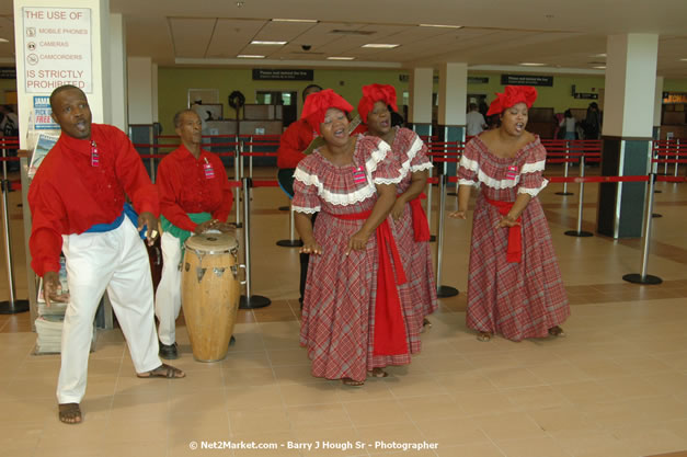 Minister of Tourism, Hon. Edmund Bartlett - Director of Tourism, Basil Smith, and Mayor of Montego Bay, Councillor Charles Sinclair Launch of Winter Tourism Season at Sangster International Airport, Saturday, December 15, 2007 - Sangster International Airport - MBJ Airports Limited, Montego Bay, Jamaica W.I. - Photographs by Net2Market.com - Barry J. Hough Sr, Photographer - Negril Travel Guide, Negril Jamaica WI - http://www.negriltravelguide.com - info@negriltravelguide.com...!