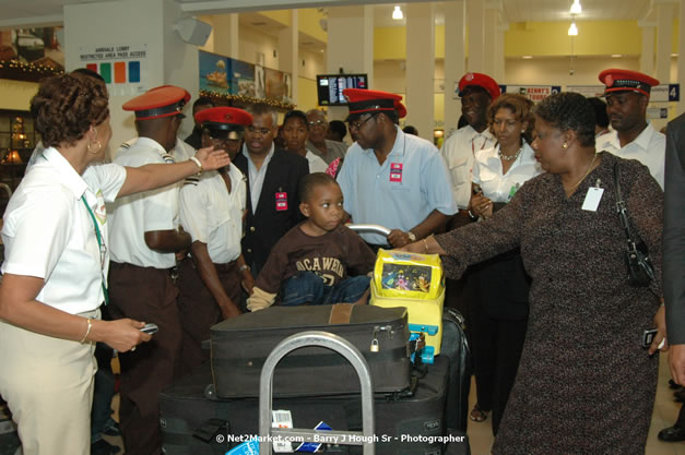 Minister of Tourism, Hon. Edmund Bartlett - Director of Tourism, Basil Smith, and Mayor of Montego Bay, Councillor Charles Sinclair Launch of Winter Tourism Season at Sangster International Airport, Saturday, December 15, 2007 - Sangster International Airport - MBJ Airports Limited, Montego Bay, Jamaica W.I. - Photographs by Net2Market.com - Barry J. Hough Sr, Photographer - Negril Travel Guide, Negril Jamaica WI - http://www.negriltravelguide.com - info@negriltravelguide.com...!