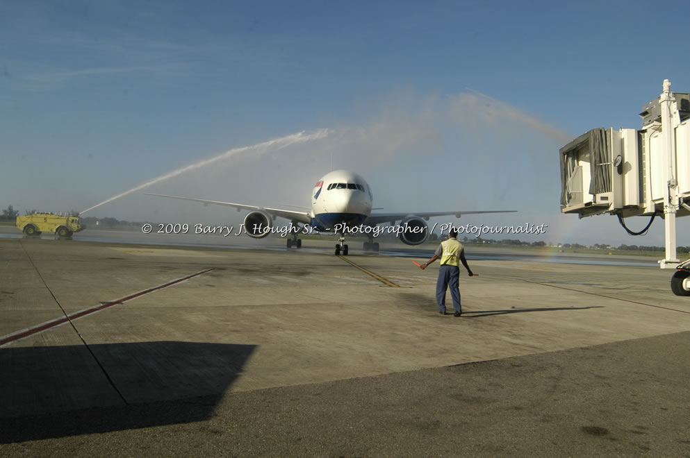  British Airways Inaugurates New Scheduled Service from London Gatwick Airport to Sangster International Airport, Montego Bay, Jamaica, Thursday, October 29, 2009 - Photographs by Barry J. Hough Sr. Photojournalist/Photograper - Photographs taken with a Nikon D70, D100, or D300 - Negril Travel Guide, Negril Jamaica WI - http://www.negriltravelguide.com - info@negriltravelguide.com...!