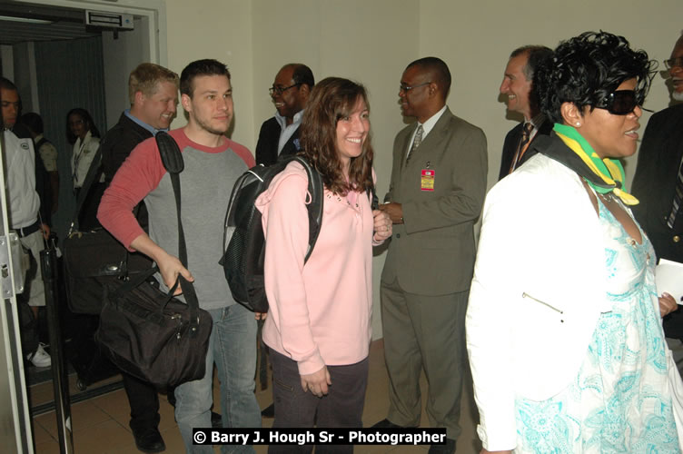 JetBue Airways' Inaugural Air Service between Sangster International Airport, Montego Bay and John F. Kennedy Airport, New York at MBJ Airports Sangster International Airport, Montego Bay, St. James, Jamaica - Thursday, May 21, 2009 - Photographs by Net2Market.com - Barry J. Hough Sr, Photographer/Photojournalist - Negril Travel Guide, Negril Jamaica WI - http://www.negriltravelguide.com - info@negriltravelguide.com...!