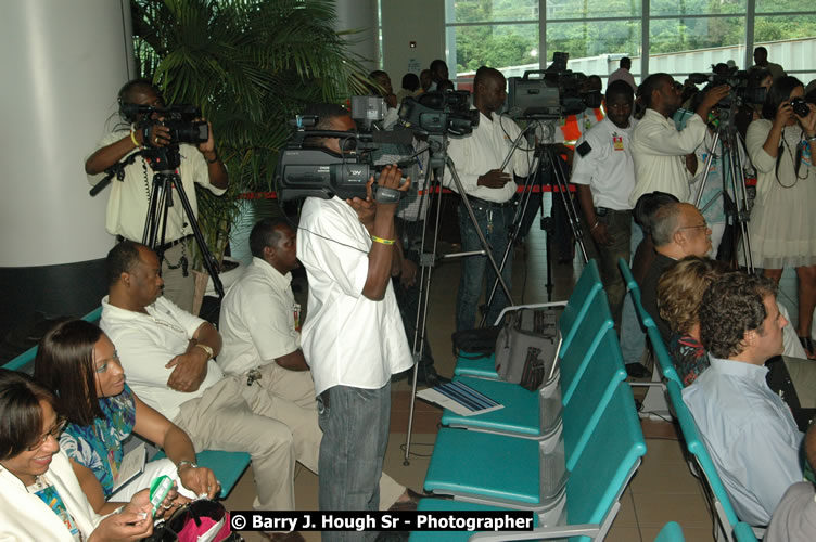 JetBue Airways' Inaugural Air Service between Sangster International Airport, Montego Bay and John F. Kennedy Airport, New York at MBJ Airports Sangster International Airport, Montego Bay, St. James, Jamaica - Thursday, May 21, 2009 - Photographs by Net2Market.com - Barry J. Hough Sr, Photographer/Photojournalist - Negril Travel Guide, Negril Jamaica WI - http://www.negriltravelguide.com - info@negriltravelguide.com...!