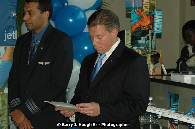 JetBue Airways' Inaugural Air Service between Sangster International Airport, Montego Bay and John F. Kennedy Airport, New York at MBJ Airports Sangster International Airport, Montego Bay, St. James, Jamaica - Thursday, May 21, 2009 - Photographs by Net2Market.com - Barry J. Hough Sr, Photographer/Photojournalist - Negril Travel Guide, Negril Jamaica WI - http://www.negriltravelguide.com - info@negriltravelguide.com...!