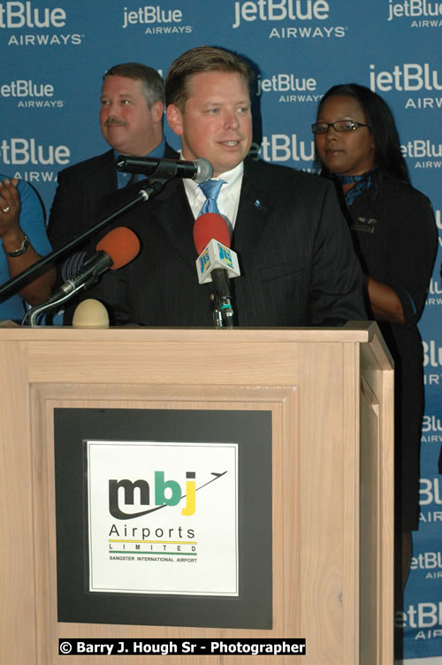 JetBue Airways' Inaugural Air Service between Sangster International Airport, Montego Bay and John F. Kennedy Airport, New York at MBJ Airports Sangster International Airport, Montego Bay, St. James, Jamaica - Thursday, May 21, 2009 - Photographs by Net2Market.com - Barry J. Hough Sr, Photographer/Photojournalist - Negril Travel Guide, Negril Jamaica WI - http://www.negriltravelguide.com - info@negriltravelguide.com...!