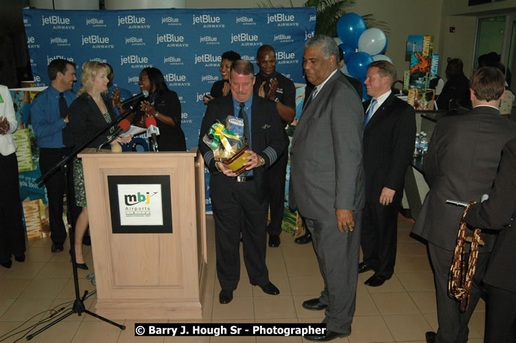 JetBue Airways' Inaugural Air Service between Sangster International Airport, Montego Bay and John F. Kennedy Airport, New York at MBJ Airports Sangster International Airport, Montego Bay, St. James, Jamaica - Thursday, May 21, 2009 - Photographs by Net2Market.com - Barry J. Hough Sr, Photographer/Photojournalist - Negril Travel Guide, Negril Jamaica WI - http://www.negriltravelguide.com - info@negriltravelguide.com...!