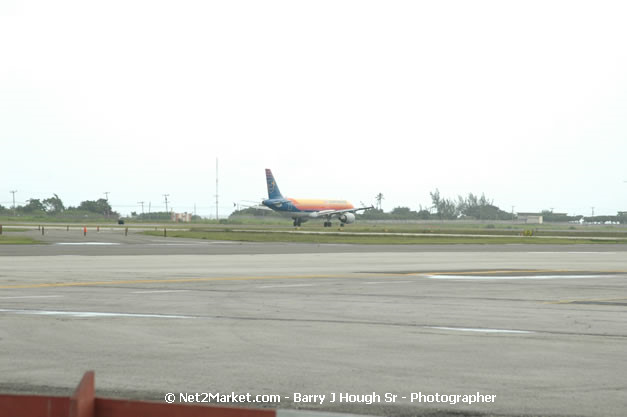 Air Jamaica Airline - Landing & Take Off - MBJ Airports Limited - Sangster International Airport - Domestic Terminal - Montego Bay, St James, Jamaica W.I. - MBJ Limited - Transforming Sangster International Airport into a world class facility - Photographs by Net2Market.com - Negril Travel Guide, Negril Jamaica WI - http://www.negriltravelguide.com - info@negriltravelguide.com...!