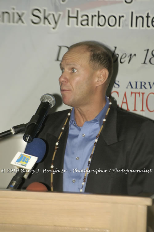 US Airways Inaugurtes New Service from Phoenix Sky Harbor International Airport to Sangster International Airport, Friday, December 18, 2009, Sangster International Airport, Montego Bay, St. James, Jamaica W.I. - Photographs by Net2Market.com - Barry J. Hough Sr, Photographer/Photojournalist - The Negril Travel Guide - Negril's and Jamaica's Number One Concert Photography Web Site with over 40,000 Jamaican Concert photographs Published -  Negril Travel Guide, Negril Jamaica WI - http://www.negriltravelguide.com - info@negriltravelguide.com...!