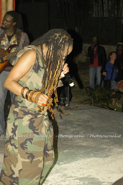 Queen Ifrica - Live In Concert - One Love Reggae Concert Series 09/10 @ Negril Escape Resort and Spa, January 5, 2010, One Love Drive, West End, Negril, Westmoreland, Jamaica W.I. - Photographs by Net2Market.com - Barry J. Hough Sr, Photographer/Photojournalist - Negril Travel Guide, Negril Jamaica WI - http://www.negriltravelguide.com - info@negriltravelguide.com...!