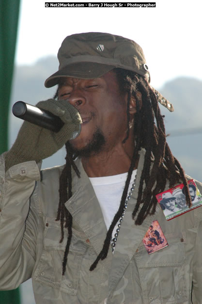 Jah Cure at Tru-Juice Rebel Salute 2008 - The 15th staging of Tru-Juice Rebel Salute, Saturday, January 12, 2008, Port Kaiser Sports Club, St. Elizabeth, Jamaica W.I. - Photographs by Net2Market.com - Barry J. Hough Sr, Photographer - Negril Travel Guide, Negril Jamaica WI - http://www.negriltravelguide.com - info@negriltravelguide.com...!