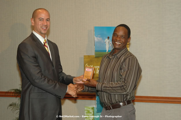 Red Cap Porters Awards - Minister of Tourism, Hon. Edmund Bartlett - Director of Tourism, Basil Smith - Friday, December 14, 2007 - Holiday Inn Sunspree, Montego Bay, Jamaica W.I. - Photographs by Net2Market.com - Barry J. Hough Sr, Photographer - Negril Travel Guide, Negril Jamaica WI - http://www.negriltravelguide.com - info@negriltravelguide.com...!