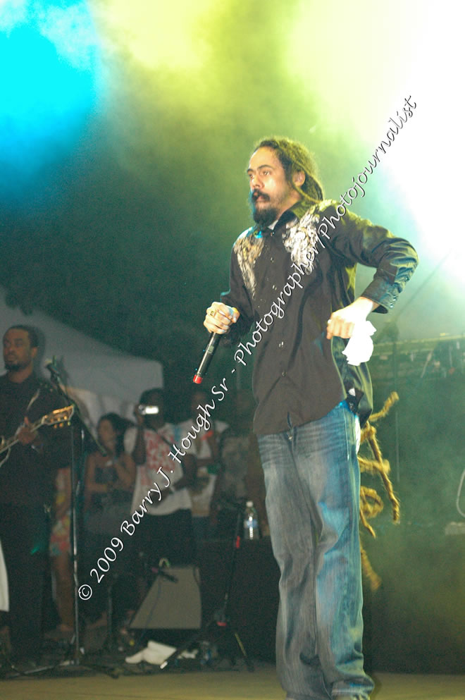 Damian 'Jr. Gong' Marley & NAS @ Reggae Sumfest 2009 - International Night 2 - Reggae Sumfest 2009,Catherine Hall, Montego Bay, St. James, Jamaica W.I. - Saturday, July 25, 2009 - Reggae Sumfest 2009, July 19 - 25, 2009 - Photographs by Net2Market.com - Barry J. Hough Sr. Photojournalist/Photograper - Photographs taken with a Nikon D70, D100, or D300 - Negril Travel Guide, Negril Jamaica WI - http://www.negriltravelguide.com - info@negriltravelguide.com...!