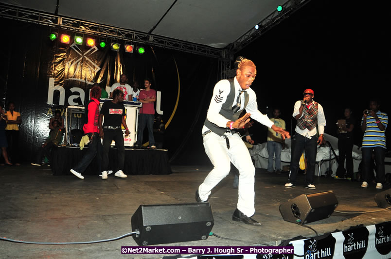 Usain Bolt of Jamaica - The Fastest Man In The World  - Usain Bolt Homecoming Celebrations Concert at the William Knibb High School Play Field, Trelawny - Ice, Ding Dong, Ravers Clavers, D'Angel, Voicemail, RDX and Dancers, Wayne Marshall, Tammi Chynn, Bugle, Nero, Tanya Stephens, Richie Spice, Kip Rich,and Shaggy - Photographs by Net2Market.com - Barry J. Hough Sr. Photojournalist/Photograper - Photographs taken with a Nikon D300 - Negril Travel Guide, Negril Jamaica WI - http://www.negriltravelguide.com - info@negriltravelguide.com...!