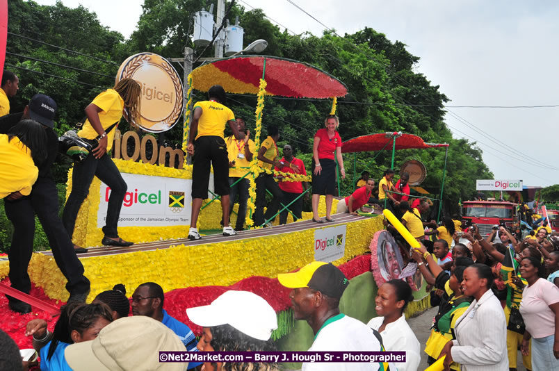 The City of Montego Bay Welcomes Our 2008 Olympians - Western Motorcade - Civic Ceremony - A Salute To Our Beijing Heros - Sam Sharpe Square, Montego Bay, Jamaica - Tuesday, October 7, 2008 - Photographs by Net2Market.com - Barry J. Hough Sr. Photojournalist/Photograper - Photographs taken with a Nikon D300 - Negril Travel Guide, Negril Jamaica WI - http://www.negriltravelguide.com - info@negriltravelguide.com...!